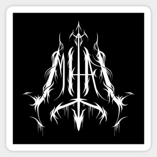 Metal Music, Text Art, Logo Sticker